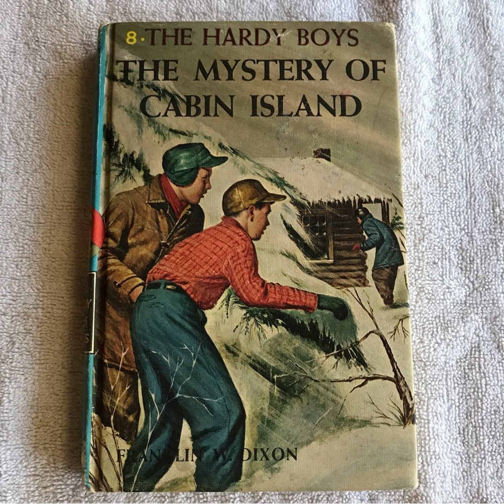 The Hardy Boys: The Mystery of Cabin Island Book vintage hard cover